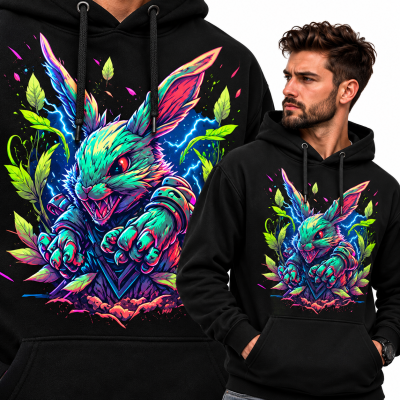BLUZA Z KAPTUREM ZWIERZĘTA  BAD RABIT 2